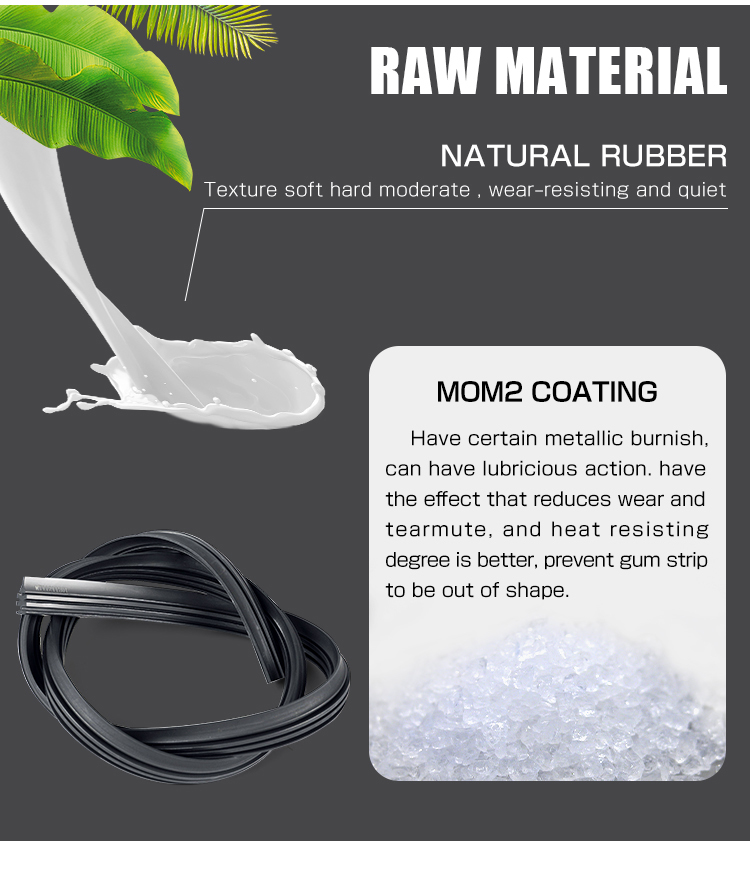 Mu-024si MASUMA Natural U Hook Flat Wiper Rubber Windscreen Wipers for Japanese Cars