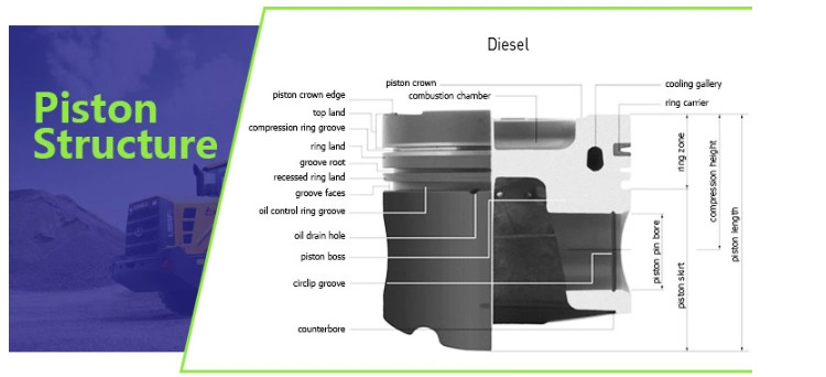 F17D Diesel Engine Piston For Truck Parts 13221-1221 13011-2710A
