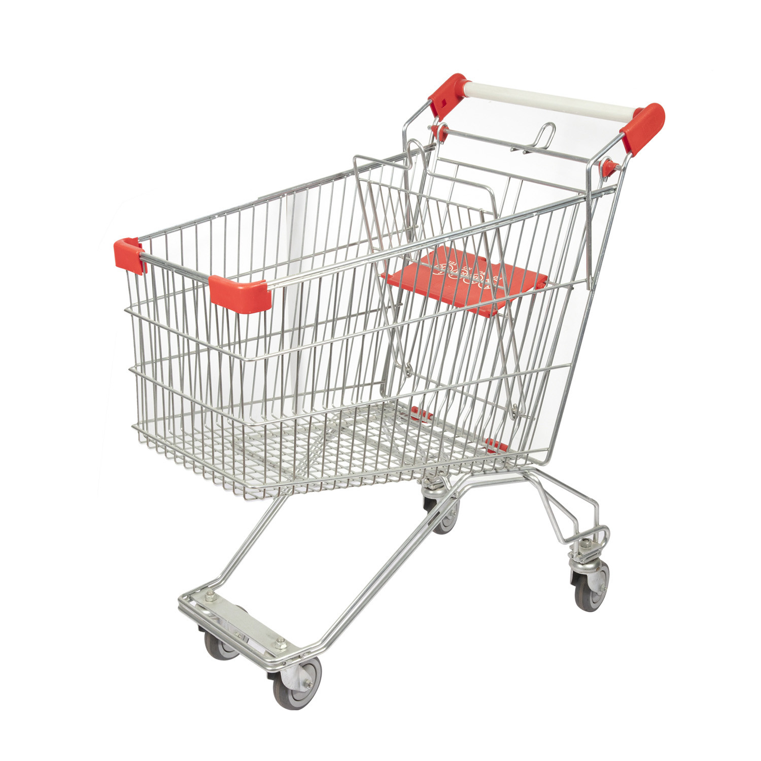 125L Large Capacity Russian Style Supermarket Steel Handcart Grocery Store High-Quality Cart Wholesale