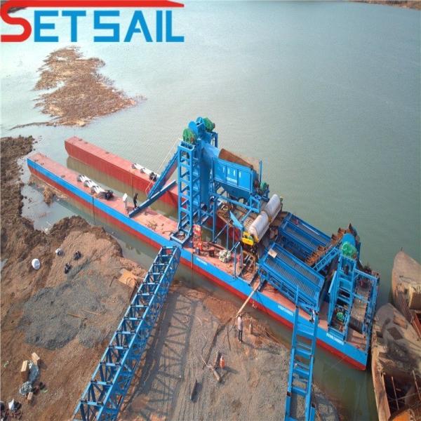 CTN Slot Type Chain Bucket River Gold and Diamond Mining Dredger for Congo Full