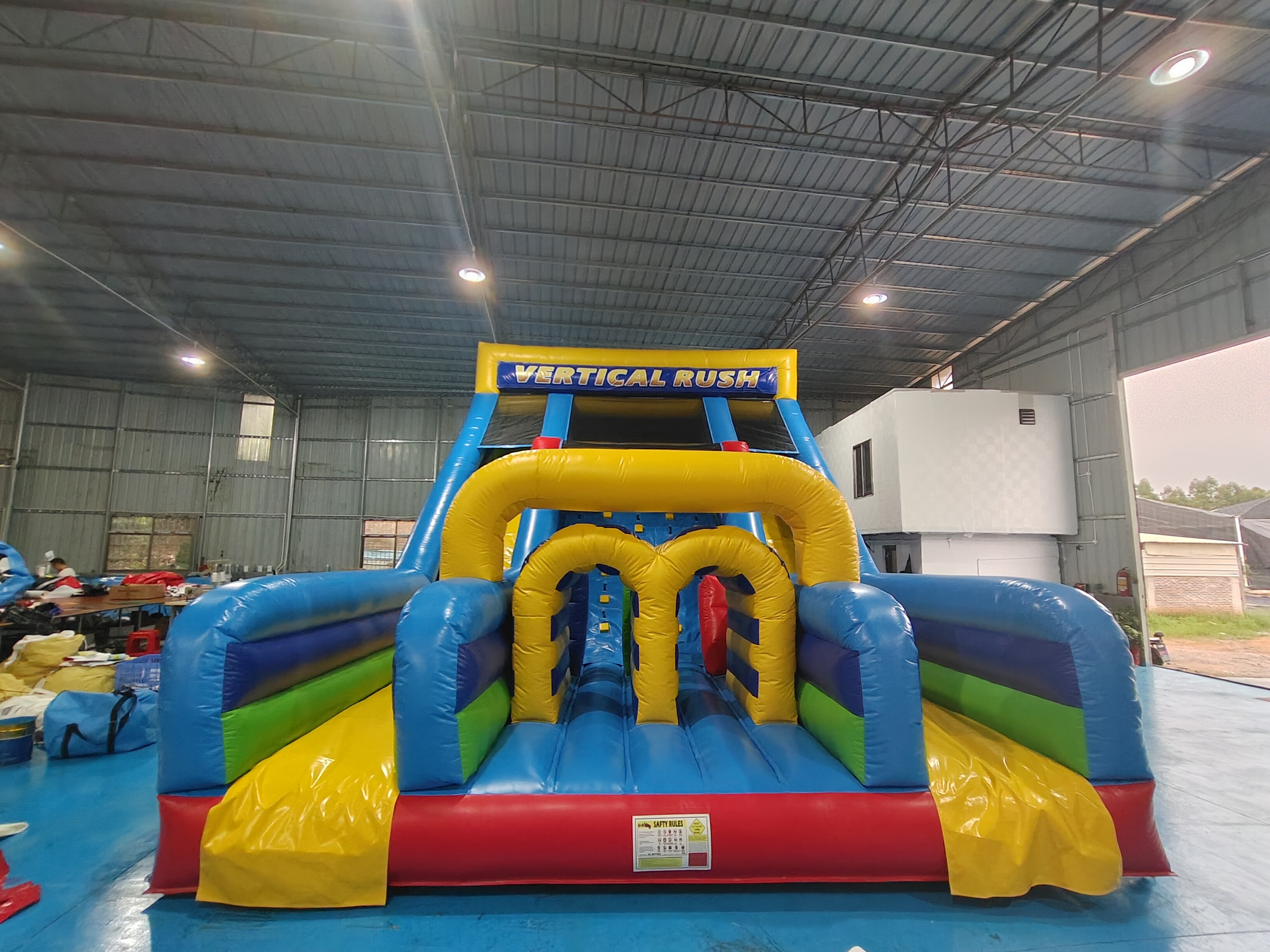 UL Listed Commercial Inflatable Water Slides Vertical Rush Inflatable Obstacle Slide Customized Logo