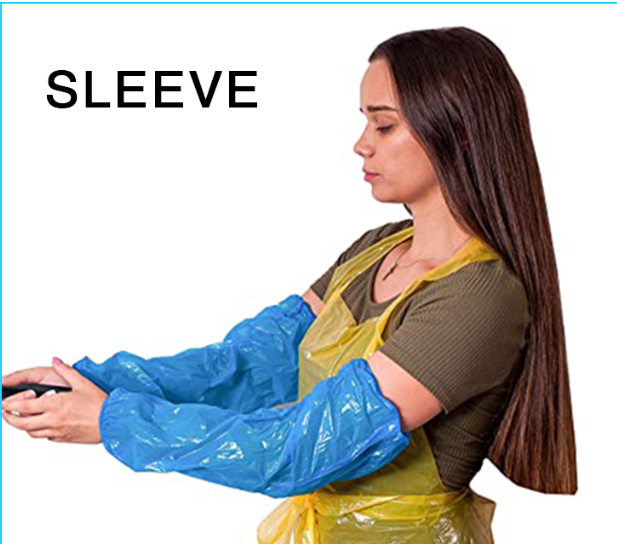 Antibacterial CPE Gown , Fluid Resistant Disposable Protective Wear