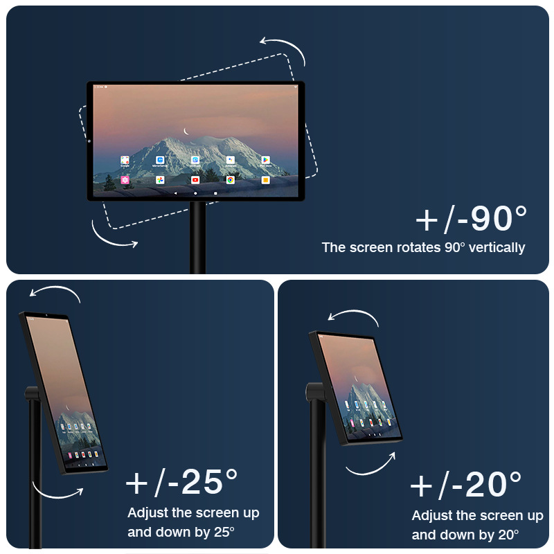 60Hz 21.5 Inch Smart TV 1920x1080 Portable Stand TV Android 12