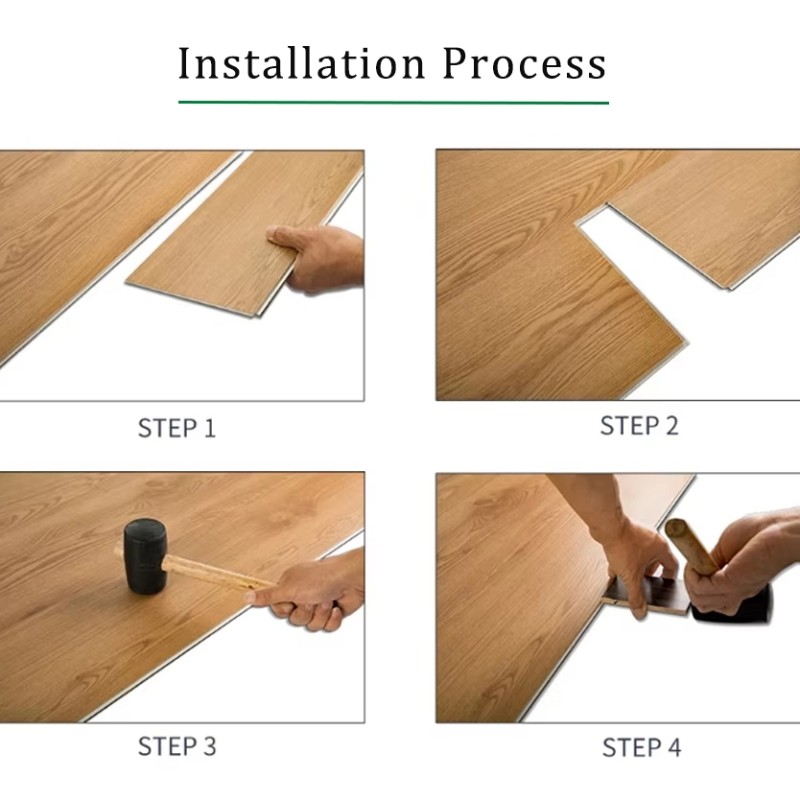 Waterproof 4mm 5mm 6mm Wood Grain Vinyl Plank Click Lock PVC Plastic SPC Flooring For Indoor
