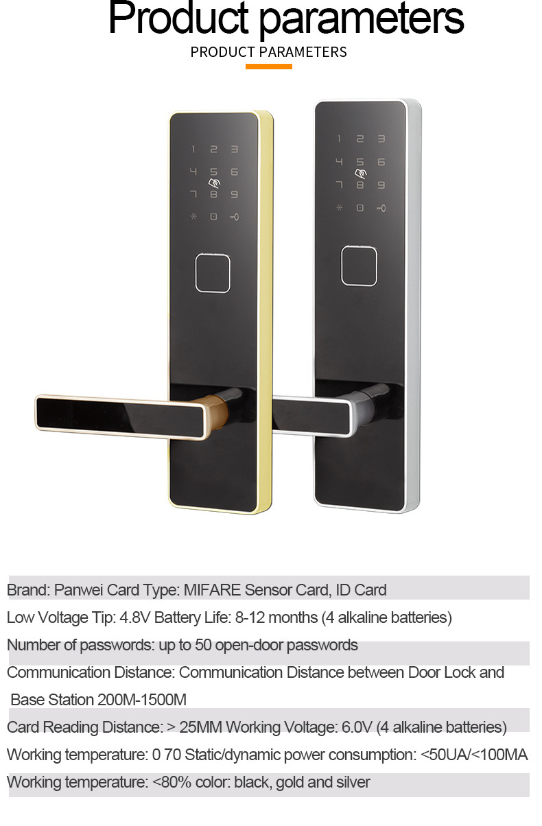 Intelligent Electronic Door Locks For Homes , Keypad Front Door Lock Optional Color