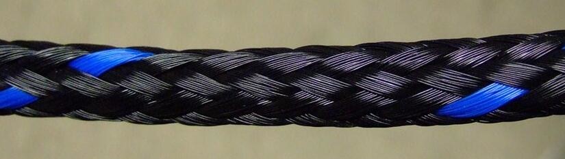 Polyethylene Diamond Braided Rope White Blue Mixed Hollow Braid Rope