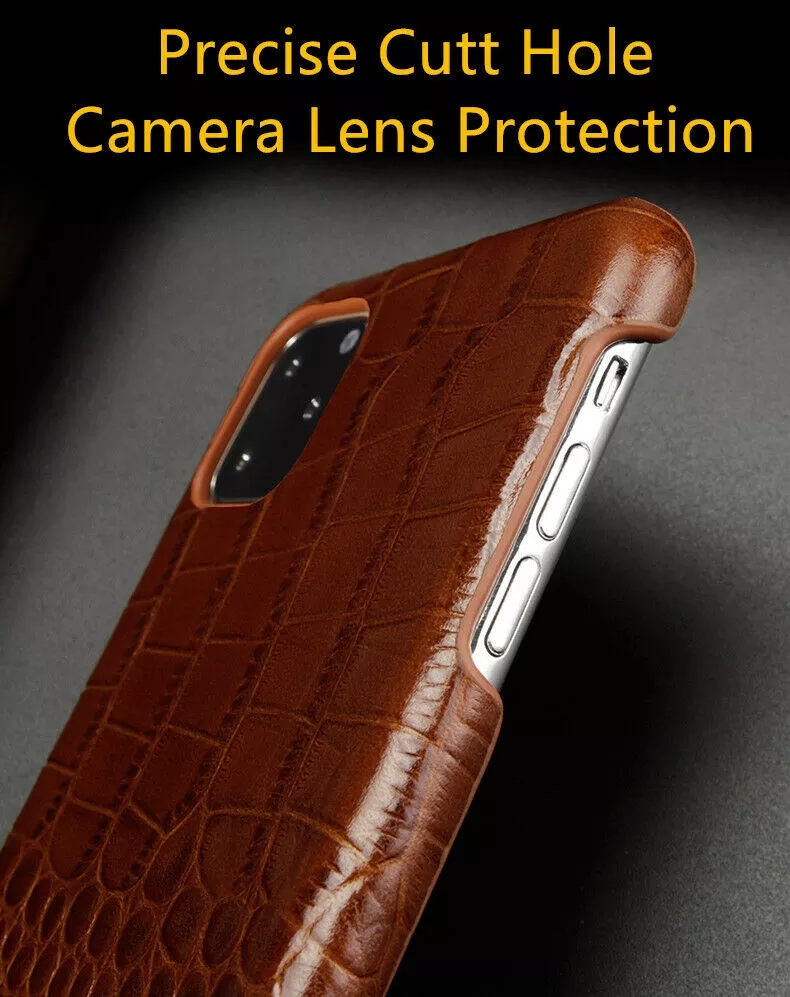 Fashion element Genuine Leather Classic Customized Cell Cover For iPhone 12 Pro Max