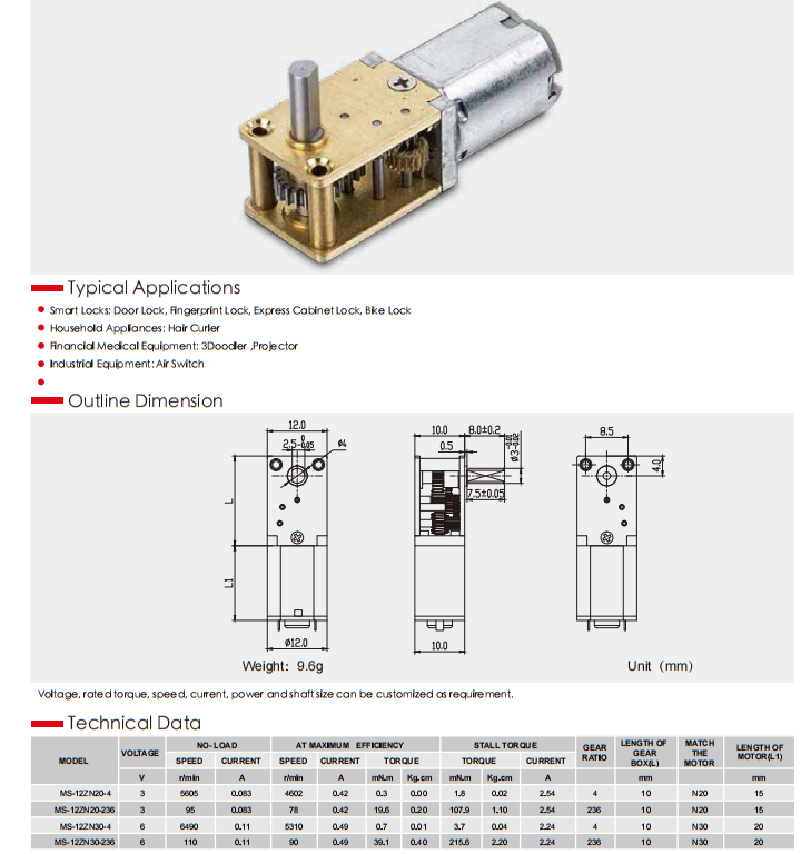 Customized DC Worm Gear Motor 12MM Mini 5 Volt DC Gear Motor With Right Angle Gearbox