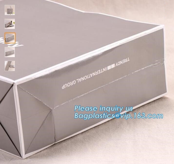 Luxury paper bags with handles Different Sizes,250gsm art paper shopping carrier bag custom printing with handle rope