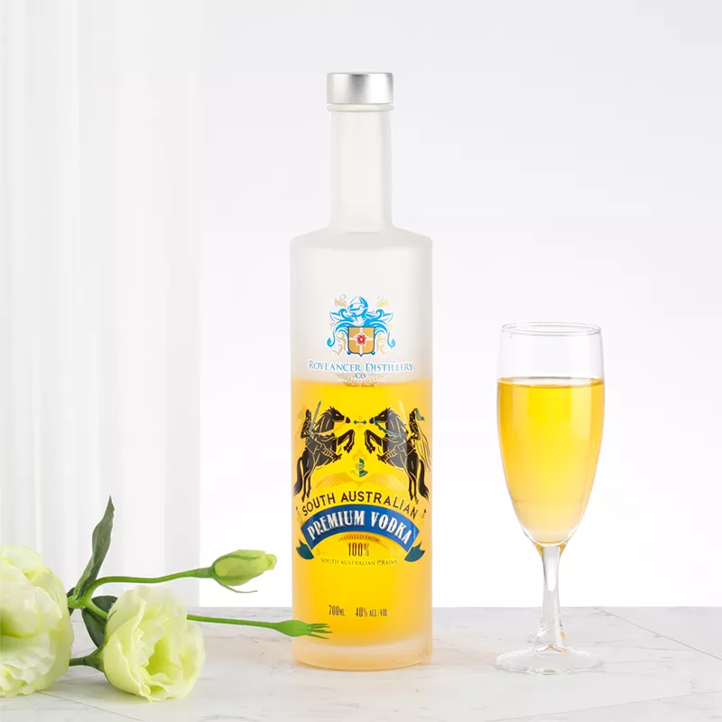 500ml 750ml Glass Vodka Whisky Spirit Empty Flint Glass Baijiu Olive Oil Bottle Customized