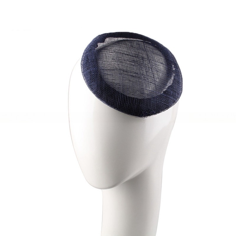 Millinery Supplies Sinamay Hat Base With 14Cm Size And Goose Feather