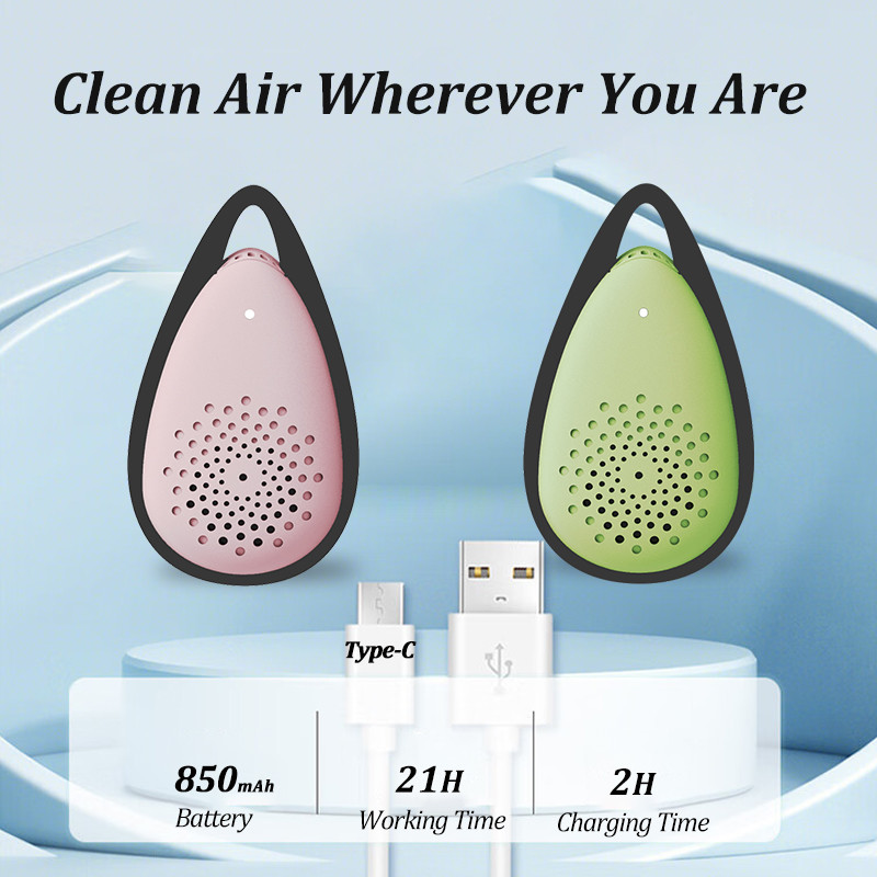 Wearable Tiny Air Purifier Remove Pollen Relieve Allergies Personal Electronic Mask