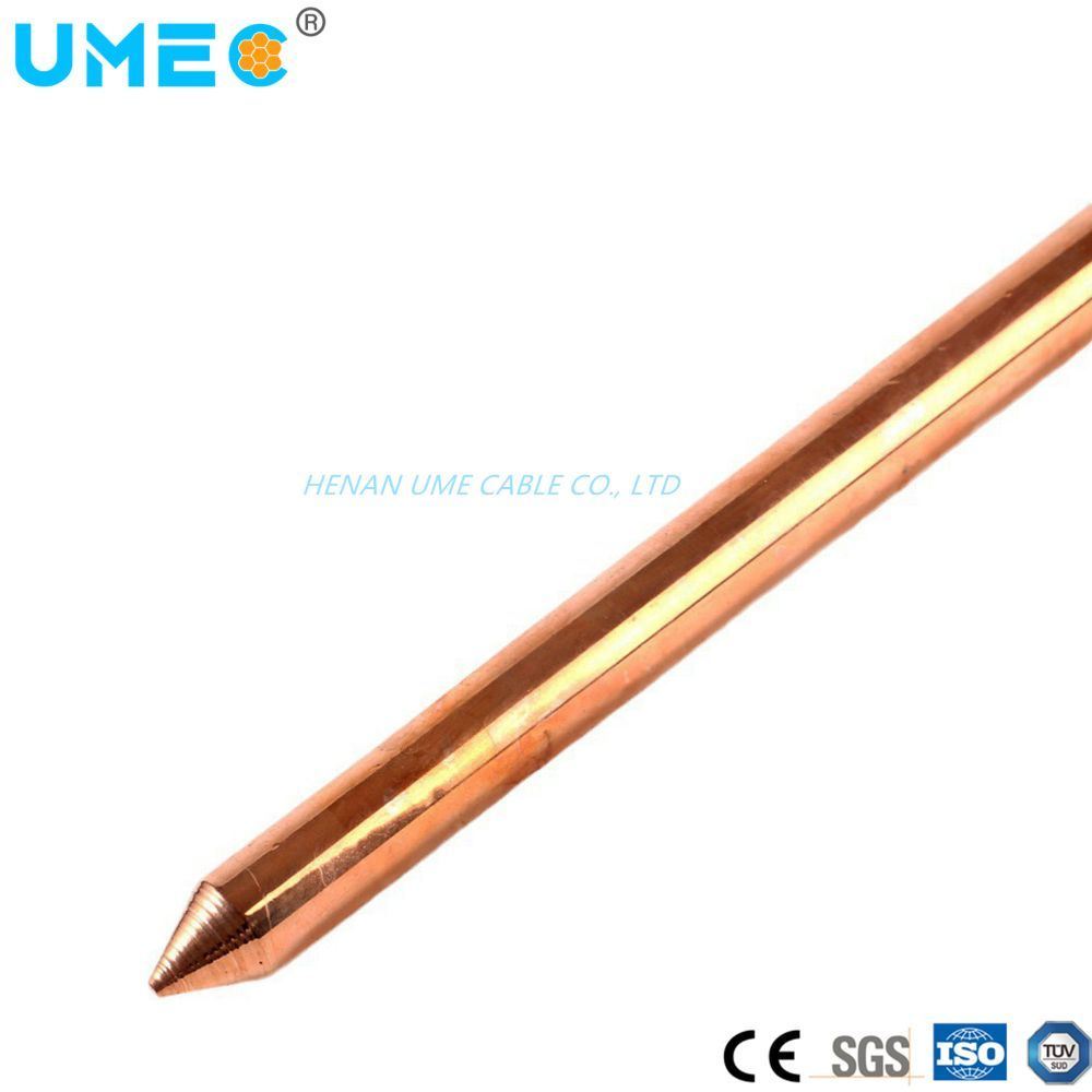 Single Point Copper Layer Thickness 0.254mm Lightning Protection Grounding Rod 5/8&prime; &prime;