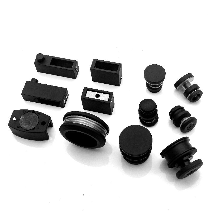 Sliding Door Track Barn Kit Shower Hardware Accessories Glass Stainless Steel Matt Black