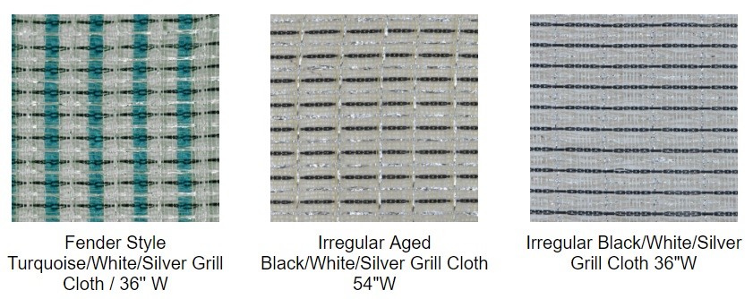 Guitar Speaker Cabinet Grill Cloth Silver/White with Blue Accent grill cloth fabric DIY repair speaker