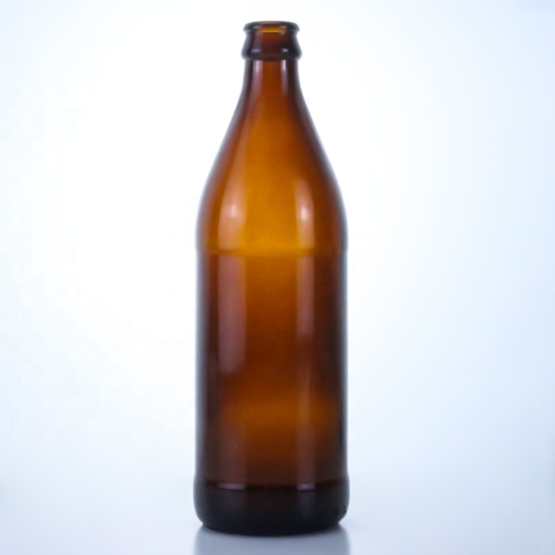 SCREW CAP Beer Empty Glass Bottles with Crown Caps 700ml 750ml Creative Small Amber Bottle