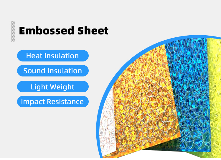 Sustainable Embossed Polycarbonate Sheet 2mm-10mm Solid Polycarbonate Plate