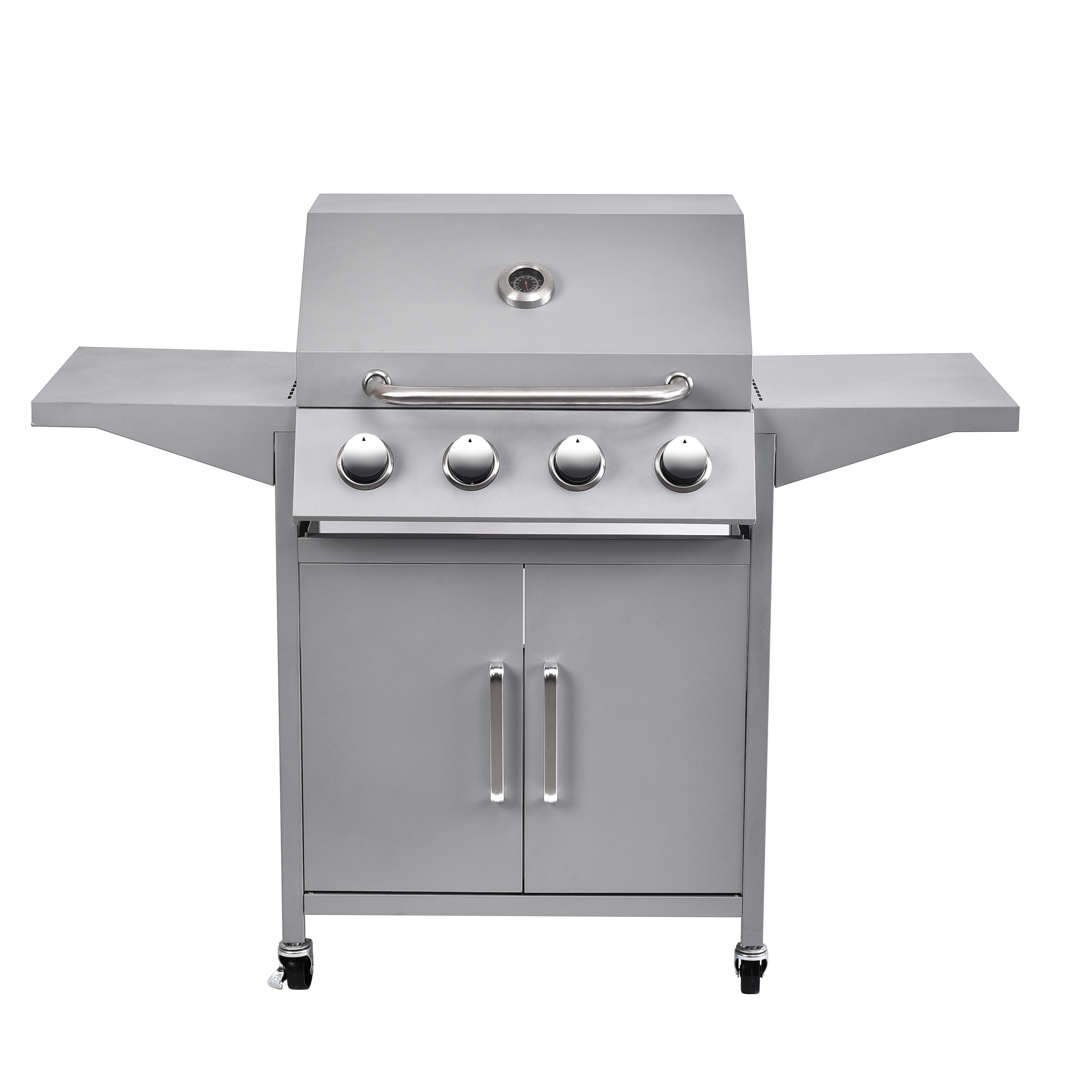 Outdoor Commercial Stainless Steel Gas BBQ Grill with Side Table Custom Logo Acceptable