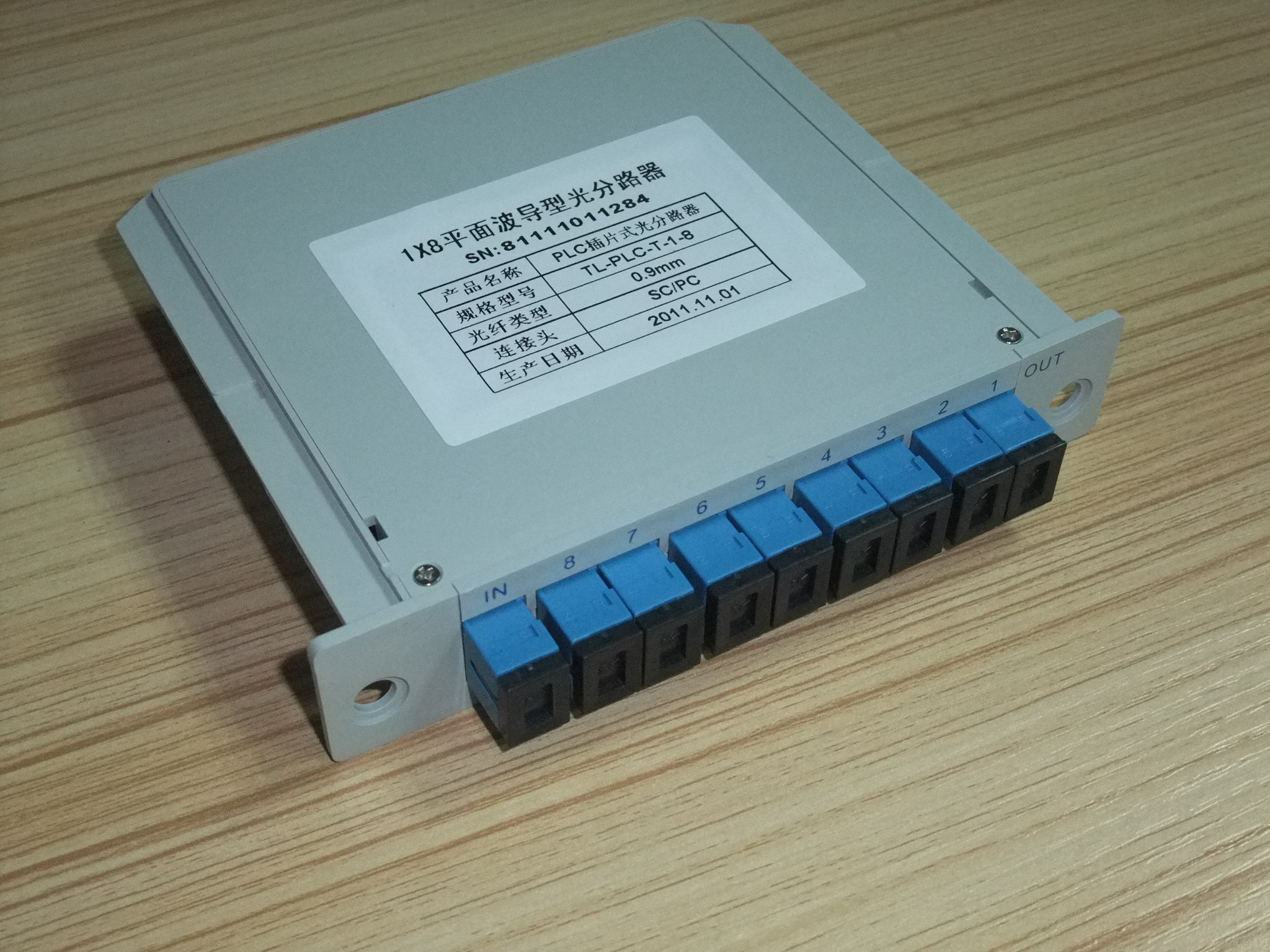 Blockless Fiber Optic Splitter Coupler Sc/Upc PLC Adapter 1x8