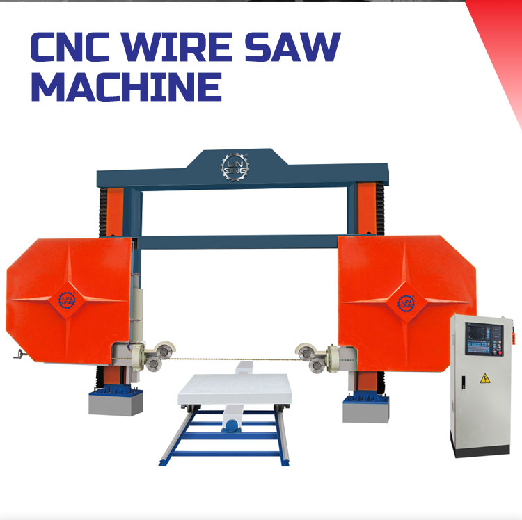 Stone Industry 6800 kg Automatic CNC Diamond Wire Saw For Stone Profiling Squarying