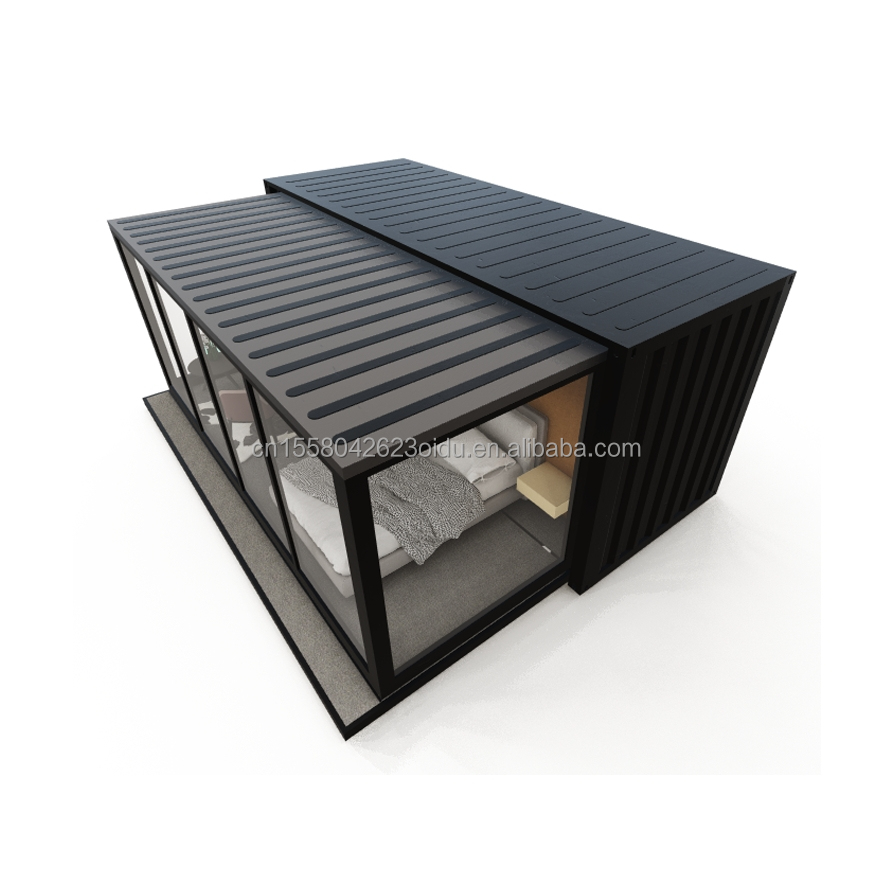 Customized Color EU Portable 20ft Expandable Container House for Couples or Hotel and Aluminum Alloy Windows