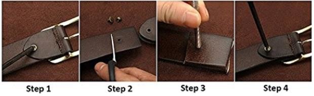 Cowhide Genuine Embossed Leather Belt For Women Gunmetal Pin Buckle