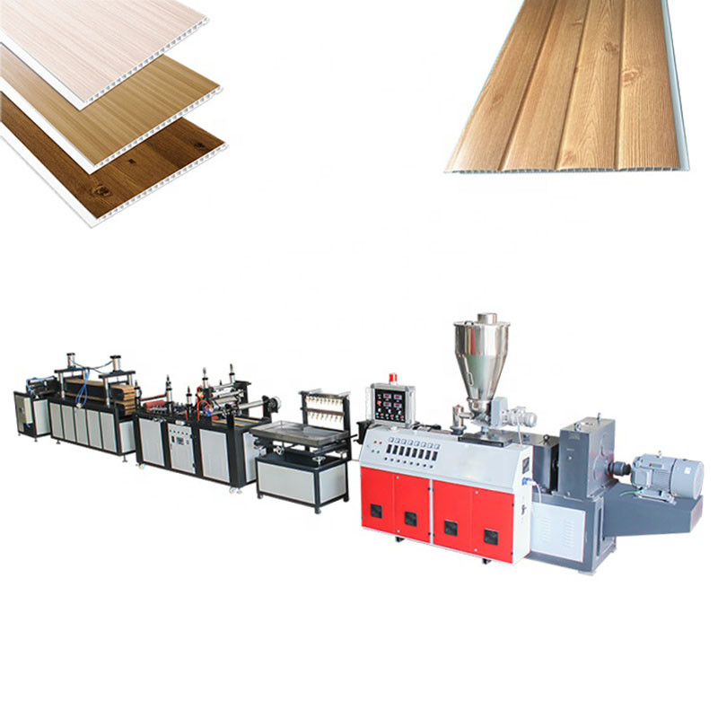 55kw PVC Ceiling Production Line WPC Wall Panel Making Machine With Lamination Machine
