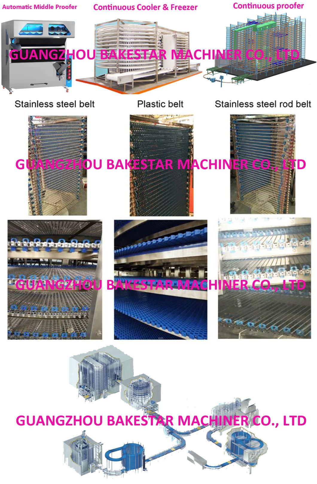Automatic Commercial Stand Toast Bread Spiral Cooling Belt Conveyor Tower Machine China Factory