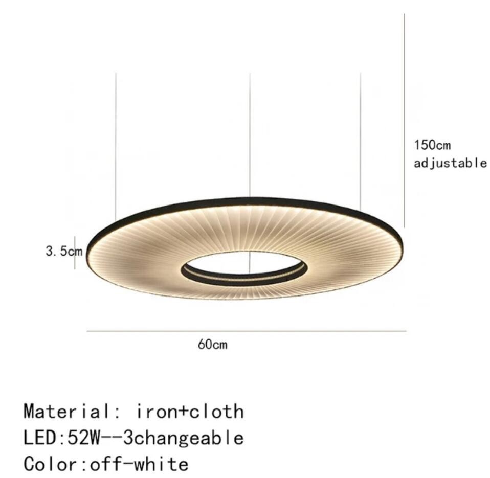 Modern Fabric Pendant Light Designer Iris Pendant Lamp For Living Room Hotel Lobby Chandelier(WH-AP-538)