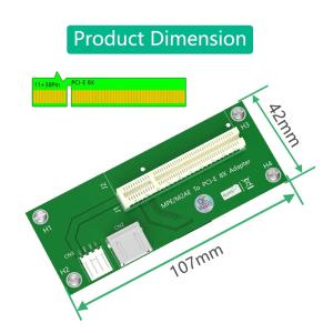 M.2 Key A/E to PCI-E X8 Riser Card with USB 2.0 480Mbps