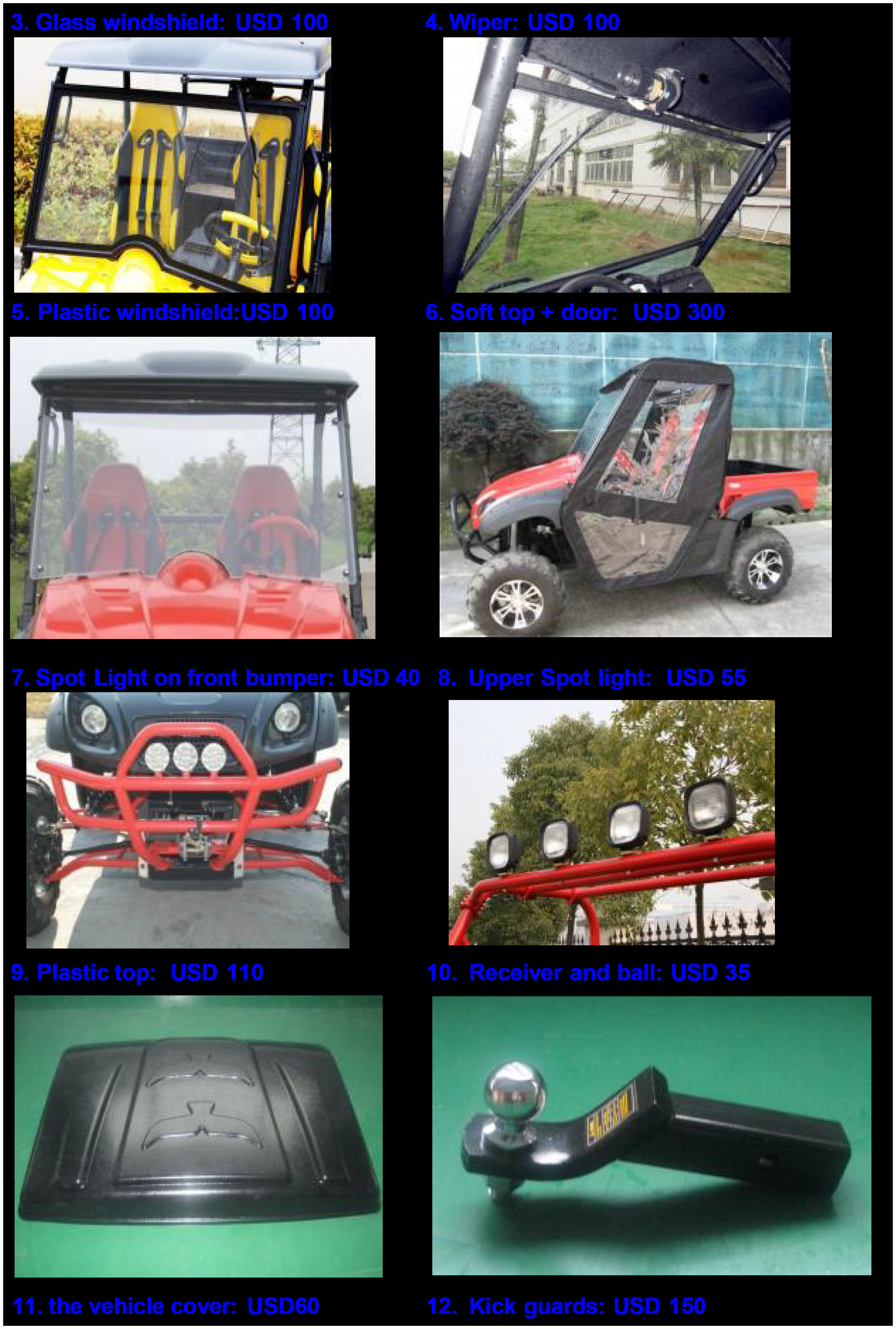 5KW/8KW TWO SEATS ELECTRIC FARM UTV 4X4 CARRIER TRUCK WITH EEC