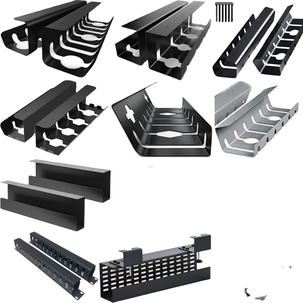 2 Pack Steel Under Desk Cable Management Tray for Perfect Office and Home Storage Rack