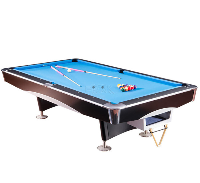 American Style 9 Foot Black Billiard Table For Shopping Mall