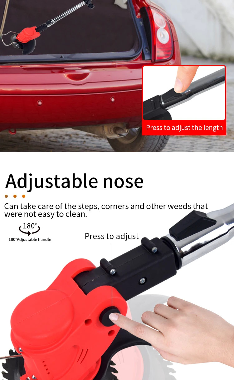 9000rpm/min Crop Collection Lithium Battery Electric Lawn Mower Nose Can Be Adjusted To Efficiently Clean Up Corner Weed