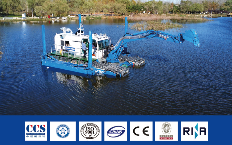 JLAME200 Amphibious Dredger Crawler Type Equipped Easy To Operate Julong Dredger