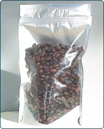 100g Snack Bags Packaging Front Transprent Back Foil With Zipper