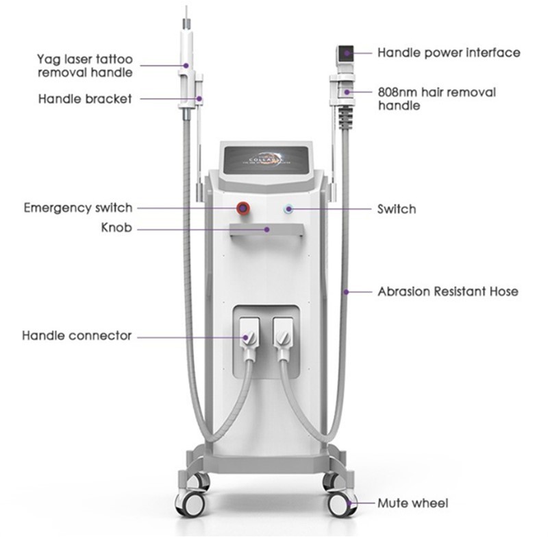 808 Nm Yag Laser Diode Hair Removal Machine 500w 1600w For Face And Body