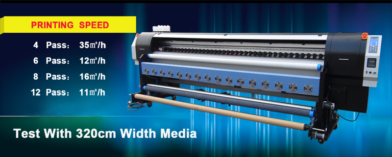 3.2m digital solvent printing machine, canvas printers for sale KJ3200S