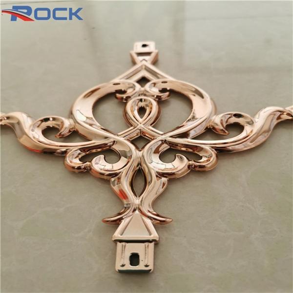 7*15 golden pink UV electroplate Extrusion aluminum profiles flower for georgian