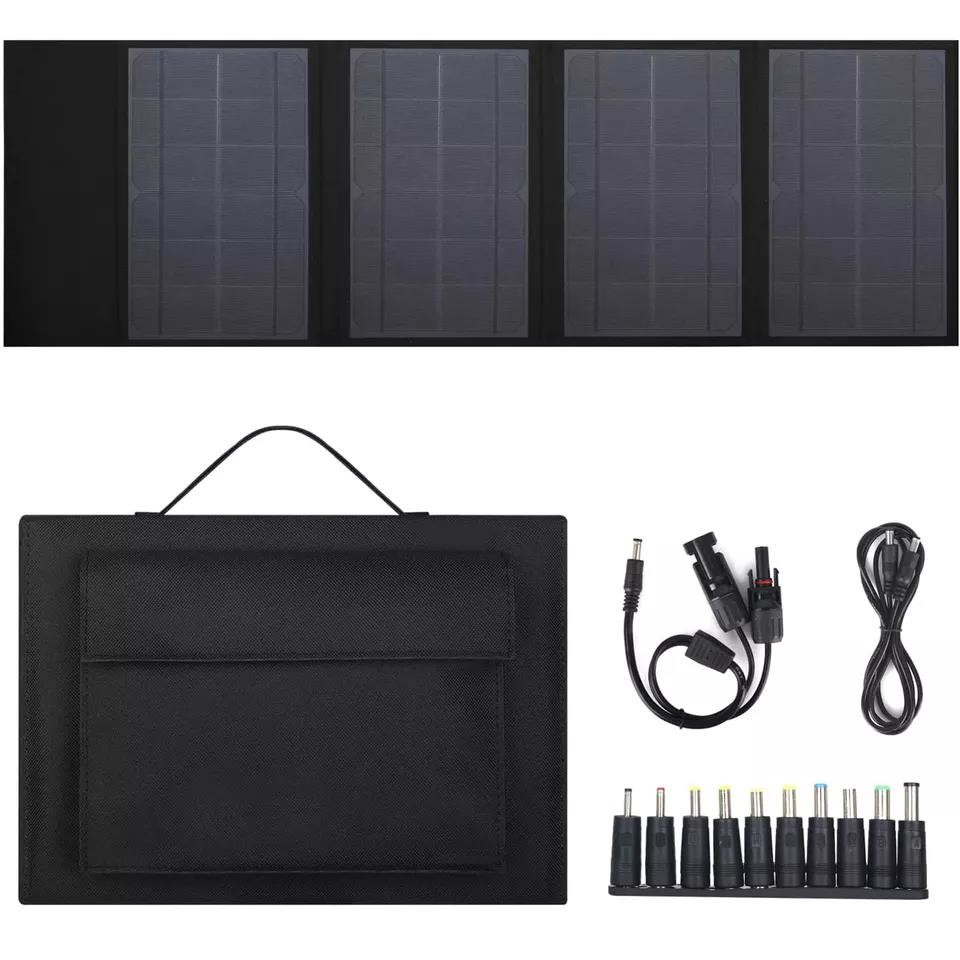 6.06A Multiple Ports Slim Line Solar Panel Overlapping Camping Folding Solar Panels