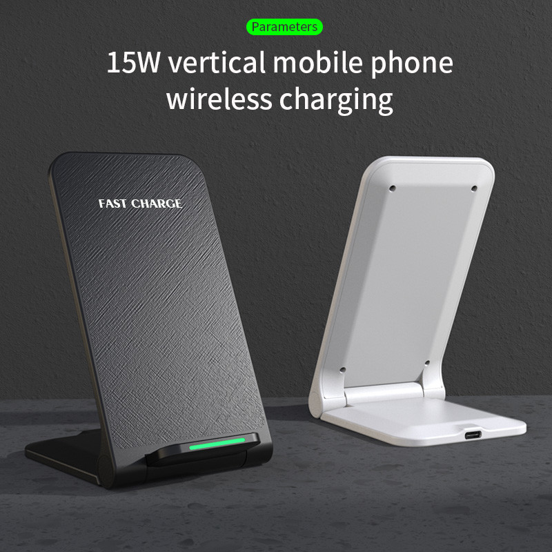 9V - 12V / 2A Qi Fast Wireless Charging Stand Foldable Wireless Charger