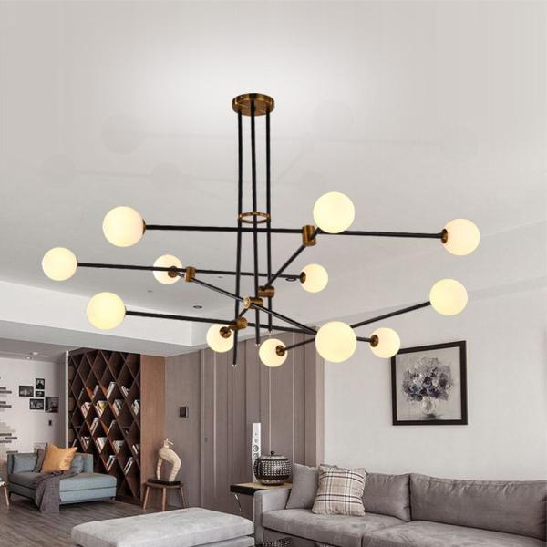 Led glass ball pendant lights lustre suspension Studio Suspension sputnik