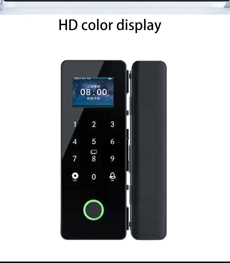 Aluminum Alloy Digital Rim Lock Automatic Biometric Tuya Fingerprint Lock