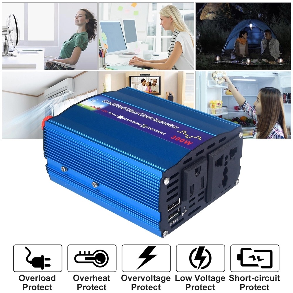500w Vehicle Power Inverters Car 12v To 220v Inverter Built In Charger 50 60h