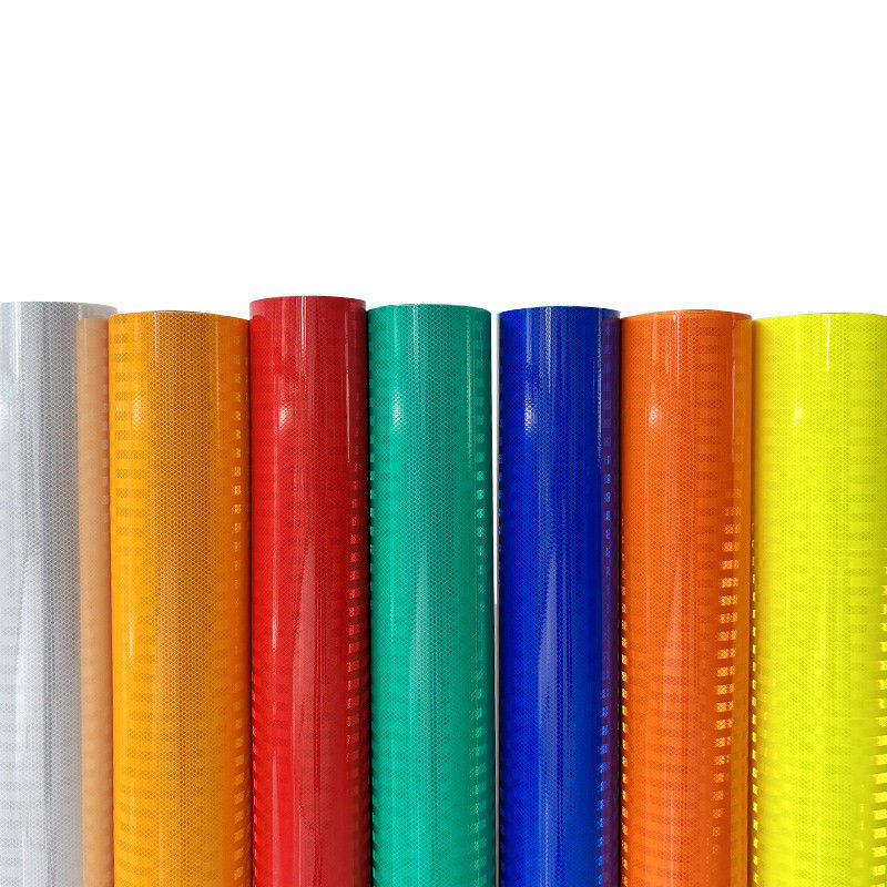 Durable Prismatic Reflective Sheeting Printable Reflective Vinyl Material For Sign