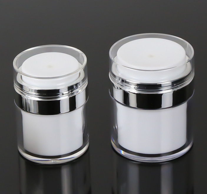 15g 30ml 50ml Airless Acrylic ABS Face Cream Jars with Round Screw Cap