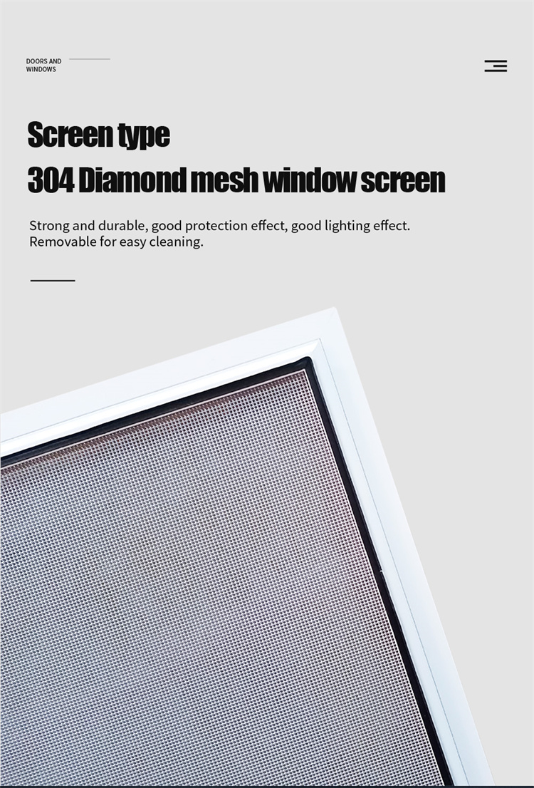 Stainless Steel Screen Netting Material Standard Aluminum Double Glazed Awning Windows