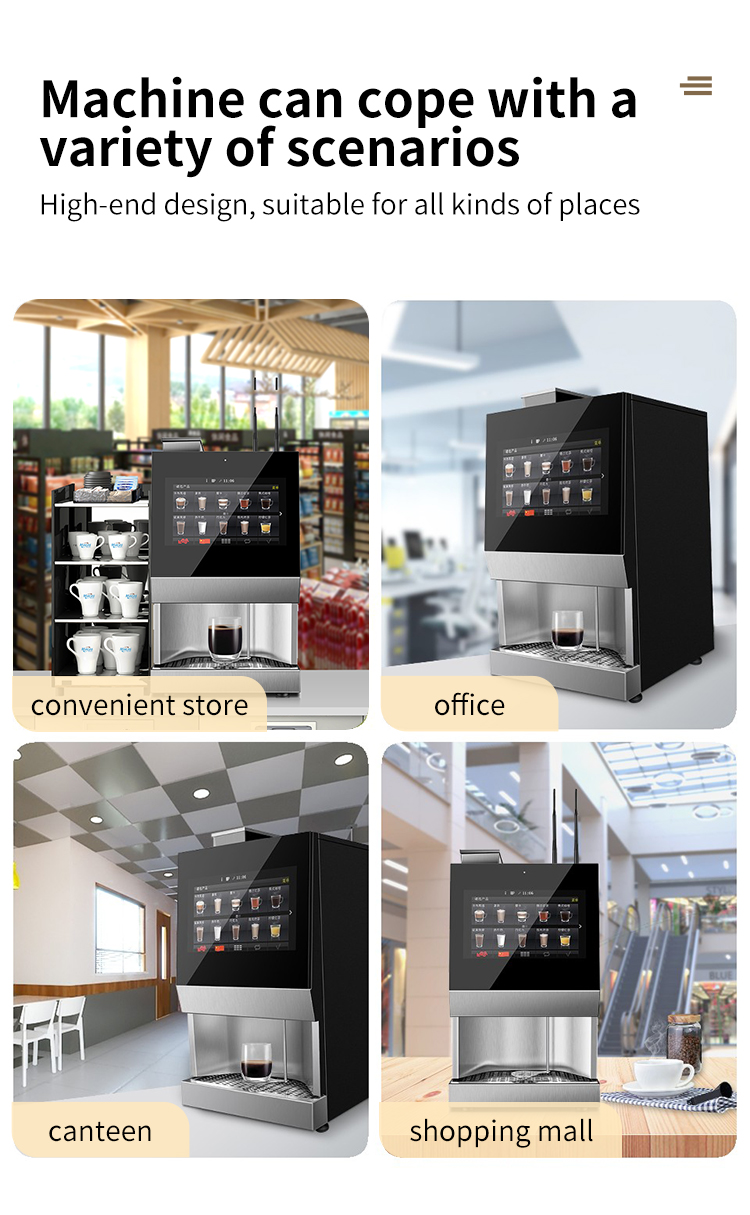 EVOACAS Automatic Cappuccino Vending Coffee Machine Anti Pollution