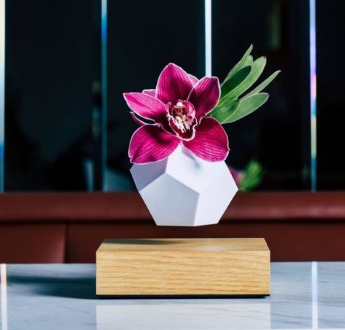 colorful magnetic levitation floating air bonsai plant pot ,magnetic levitation display racks