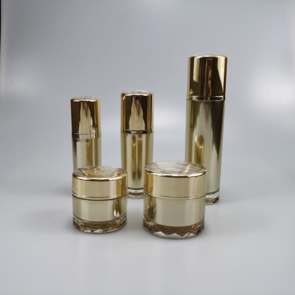 30ml 50ml 110ml Cylinder Acrylic Gold Emulsion Bottle with Pump Sprayer Sealing